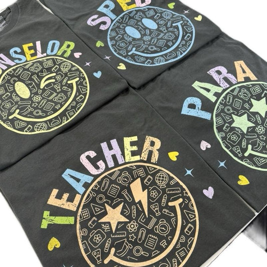 Back to school graphic tshirt Teacher PARA Counselor SPED Top Womenswear