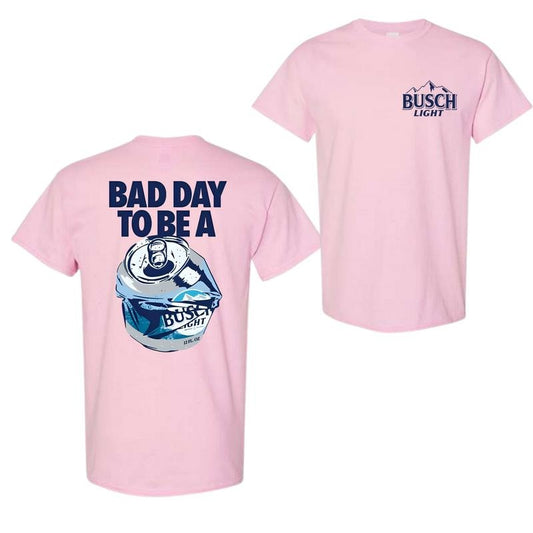 Bad Day to Be a Busch Light 2 Sides T-shirt, Gildan Shirts, Full Color, Unisex Menswear Top, Full Color, Full Size Classic Cotton
