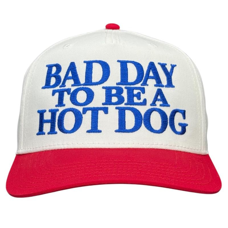 Bad Day to Be a Hot Dog Trucker Cap Custom Embroidered Hat T-Shirts, Hoodie, Sweatshirt | DripVista.com