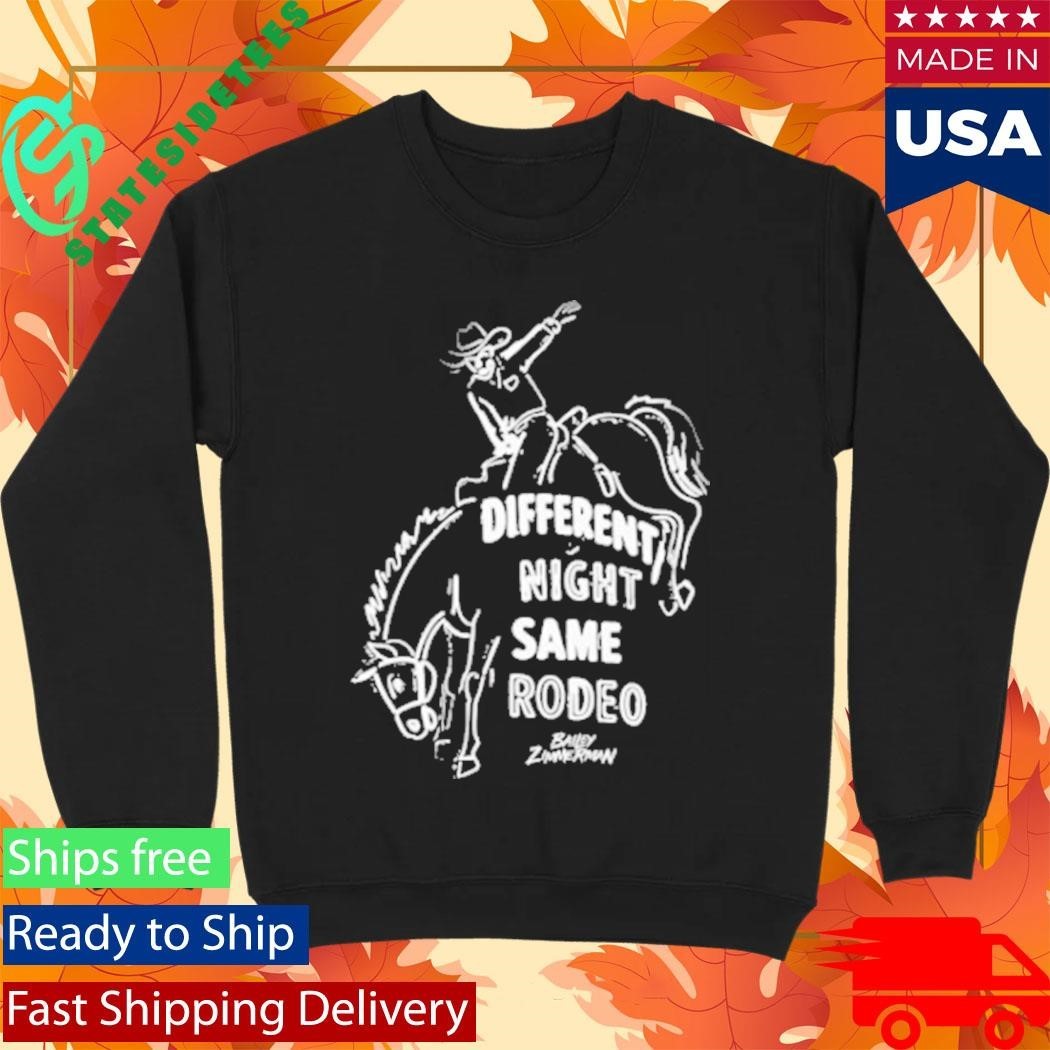 Bailey Zimmerman Different Night Same Rodeo Cowboys Shirt