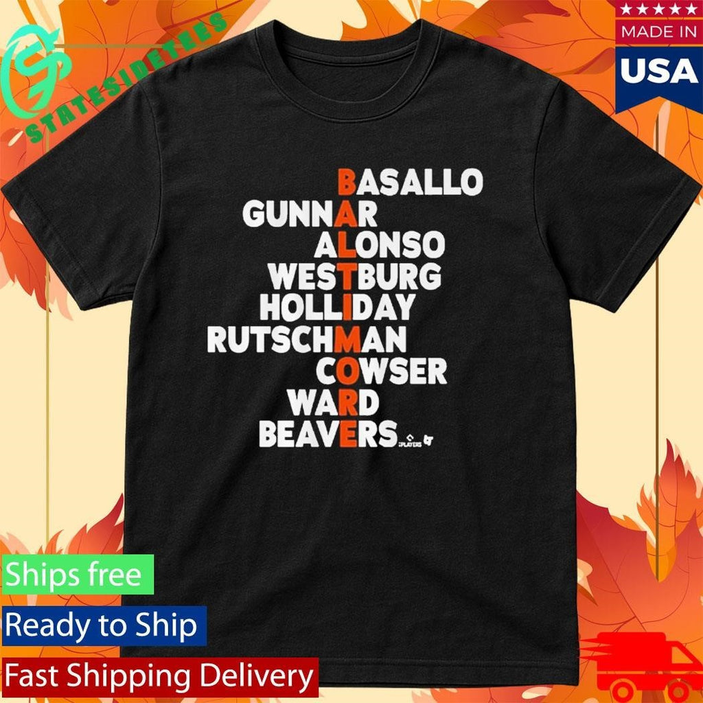 Baltimore Baseball Names 2026 Shirt