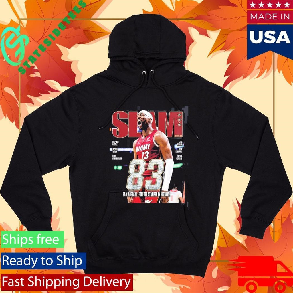 Bam Adebayo Miami Heat On The Cover Of SLAM 261 83 Points Forever Stamped In History T-Shirt