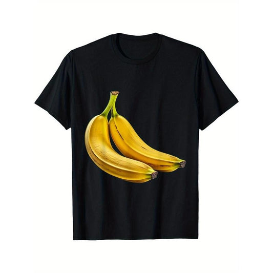 Banana Fruit Art Graphic Motif Banana T-Shirt made in usa