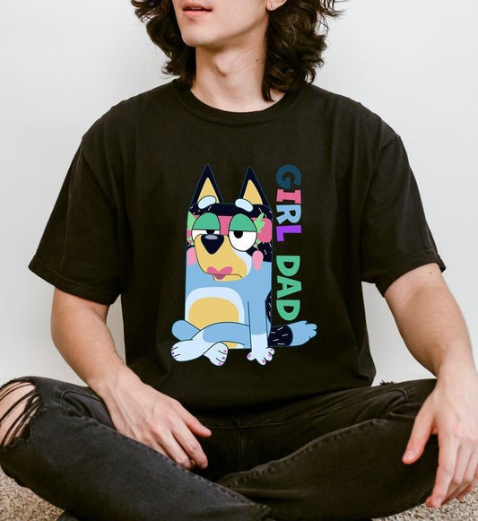 Bandit Girl Dad Shirt, Fathers Day Shirt, Funny Bluey Shirt, Grandpa Shirt, Sarcastic Bluey Dad Tee