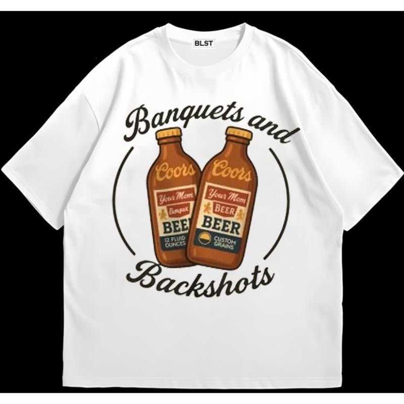 Banquets and Backshots T-Shirt Cotton Comfort Comfortable Fit for All-Day Wear Hoodie, Sweatshirt | DripVista.com