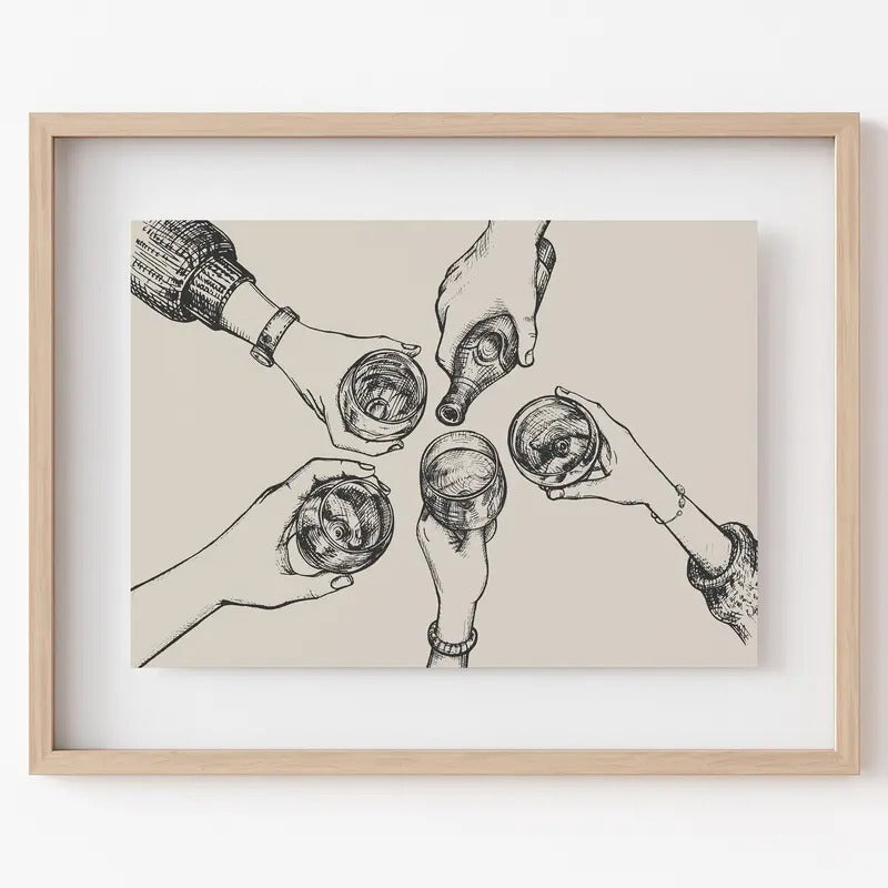 Bar Cart Wall Decor, Cocktail Print, Bar Cart Art - Print - Decor Accessories, Cocktail Bar Art Print, Poster Prints No...