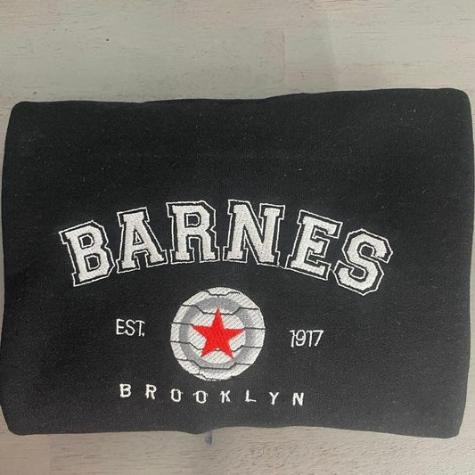 Barnes 1917 Embroidered sweatshirt; Barnes custom embroidered sweatshirt; Vintage Barnes 1917 crewneck