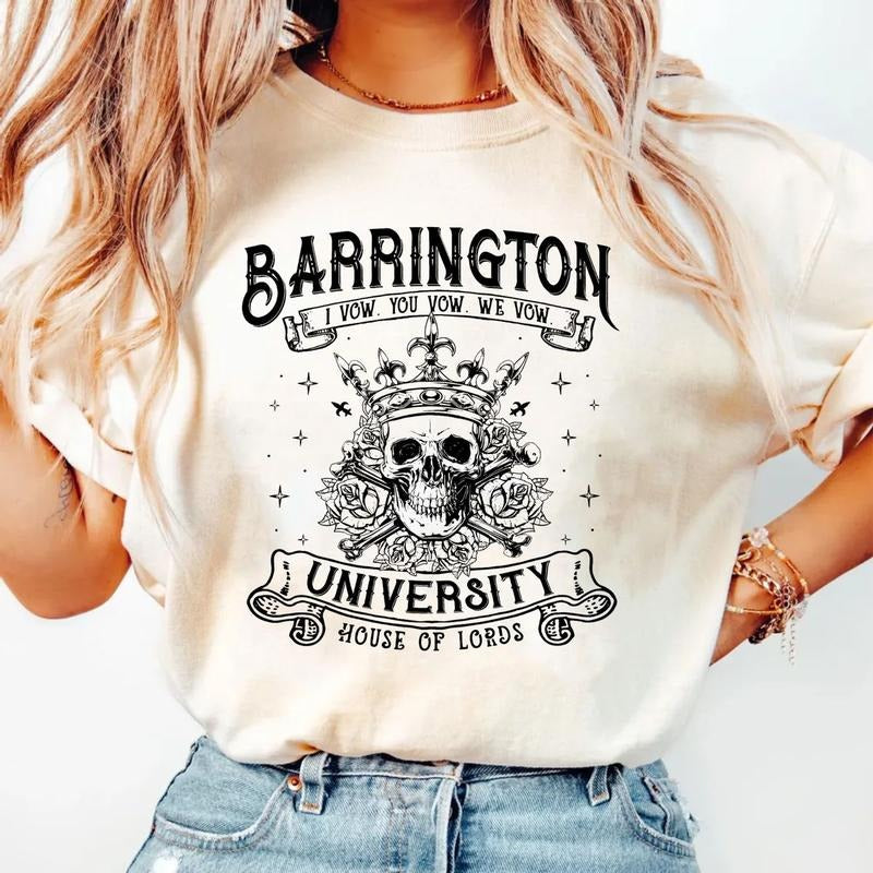 Barrington University Sweatshirt, The Ritual Bookish Shirt, Barrington University Shirt, Book Lover Shirt, I Vow You Vow, Dark Romance  Pullover Tee