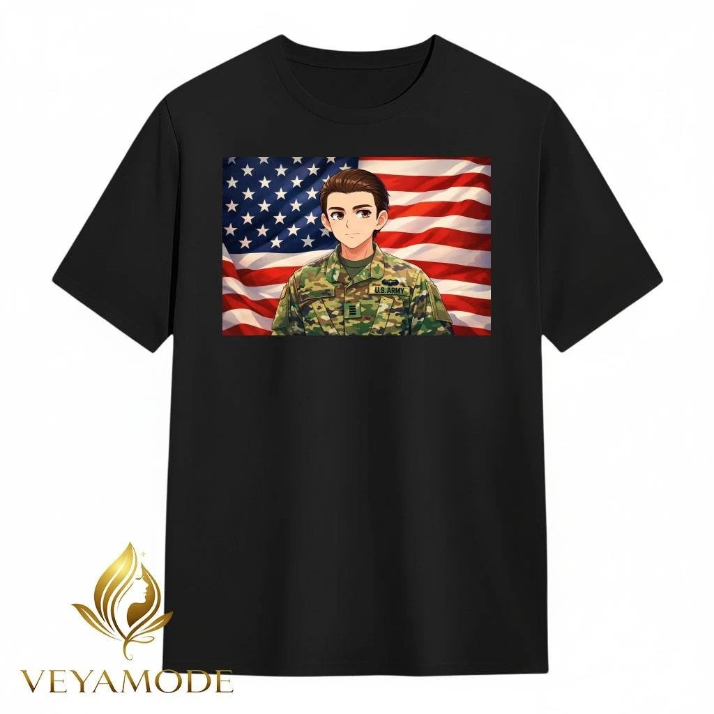 Barron Trump military service anime tee