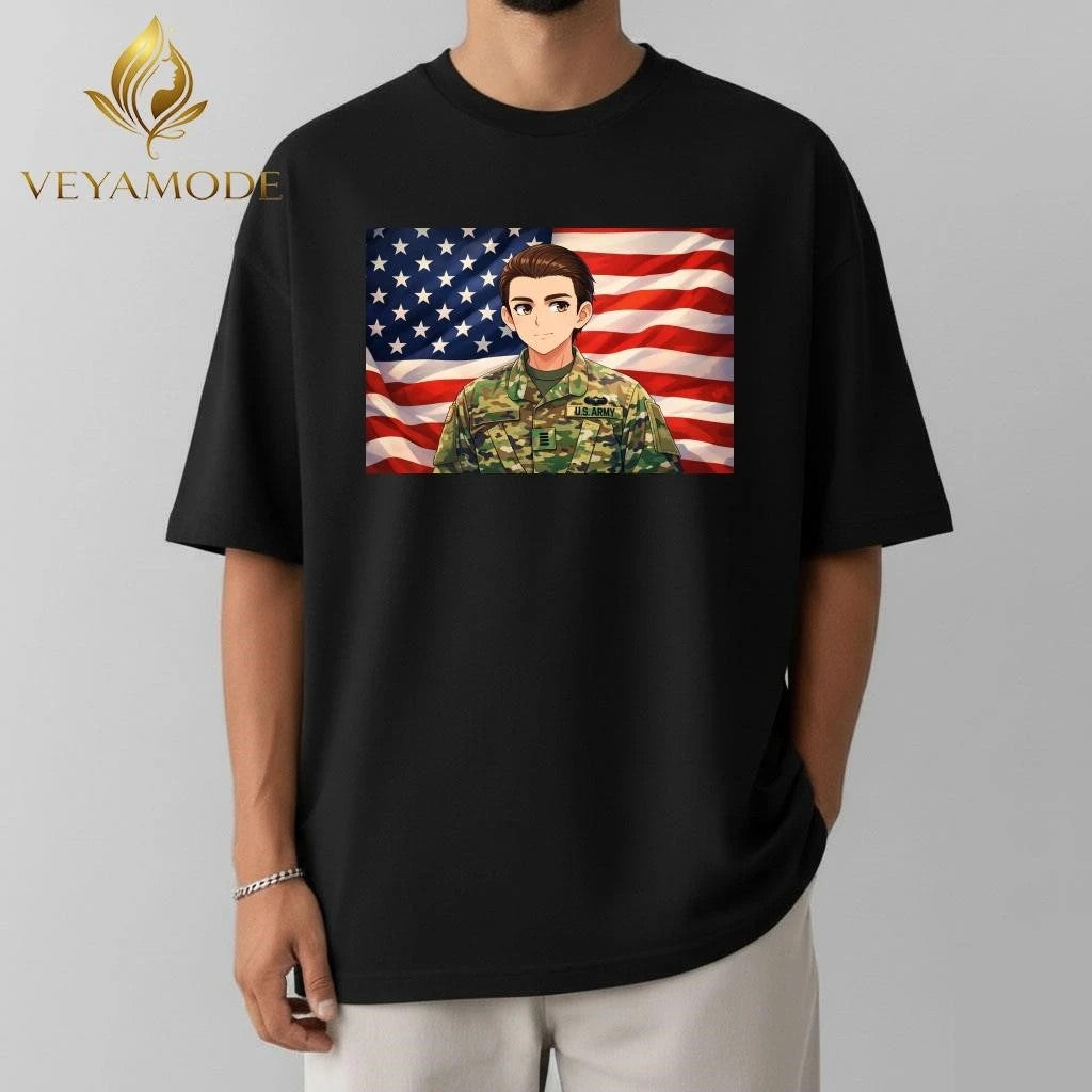 Barron Trump military service anime tee