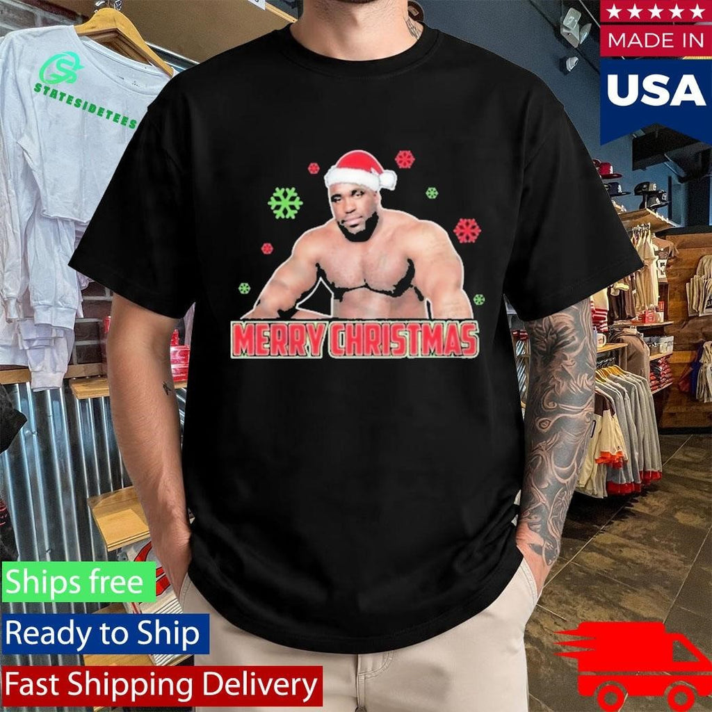 Barry Wood Meme Well Endowed Man Santa Hat Shirt