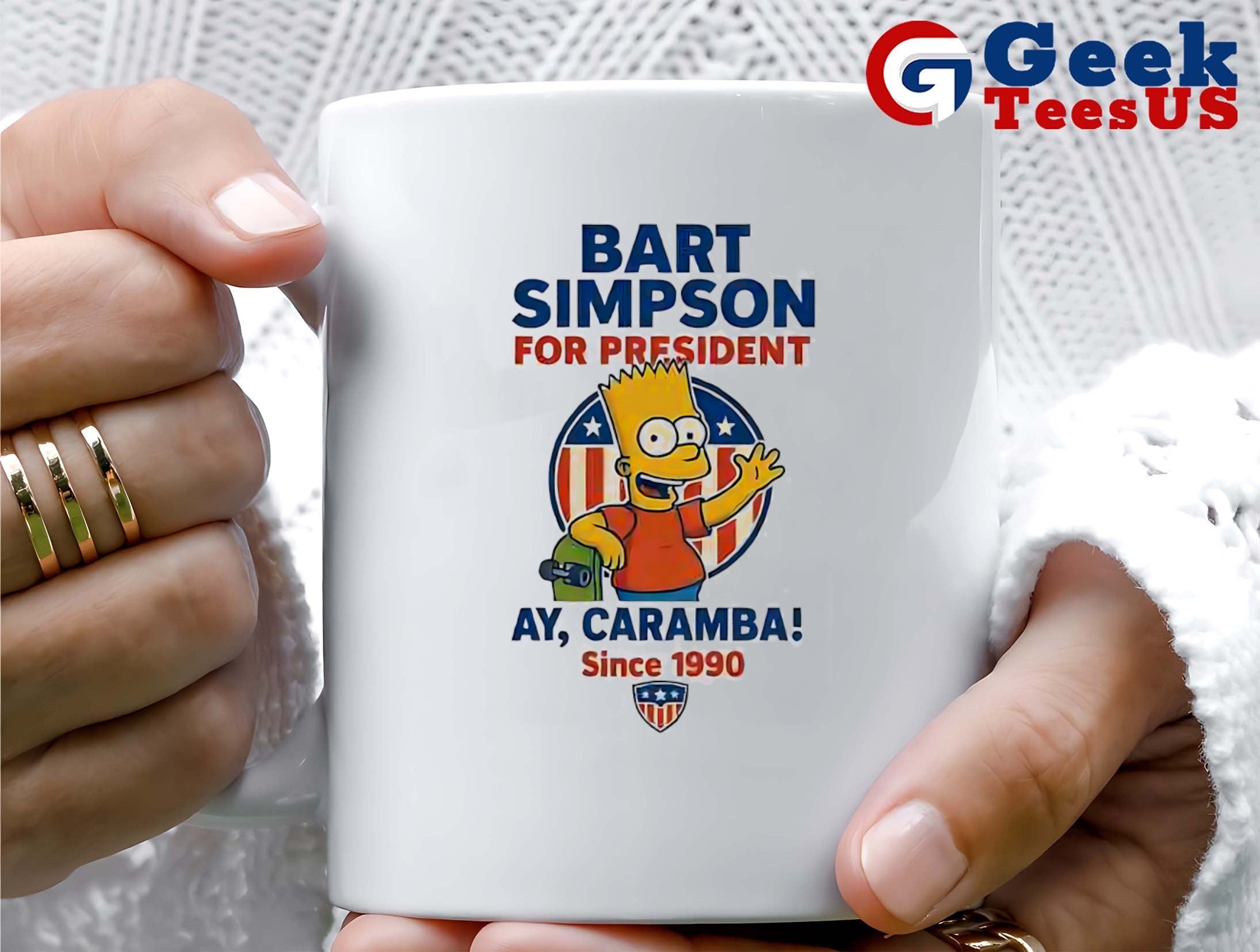 Bart for President Ay Caramba since 1990 shirt