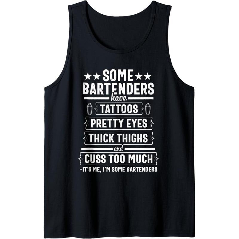 Bartender Gift Women Men Thighs Funny Bartending Mixologist Tank Top made in usa T-Shirts, Hoodie, Sweatshirt | DripVista.com