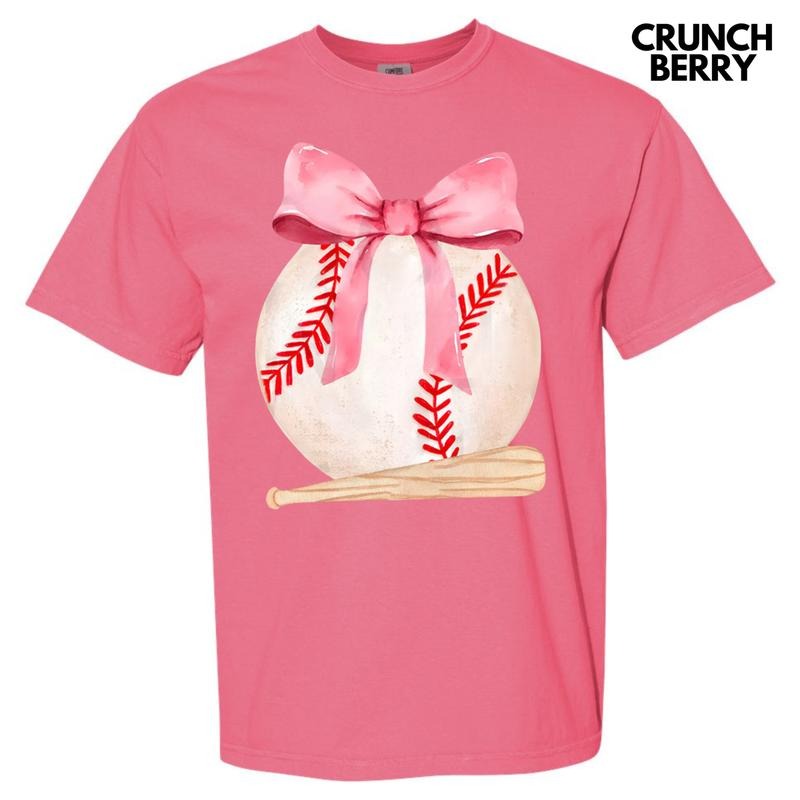 Baseball & Bat Coquette Comfort Colors T-Shirt Hoodie, Sweatshirt | DripVista.com