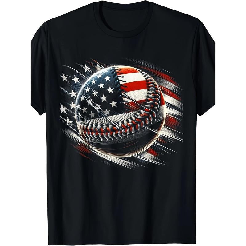 Baseball 4th Of July Men USA American Flag Boys Patriotic T-Shirt - 220g made in usa Hoodie, Sweatshirt | DripVista.com