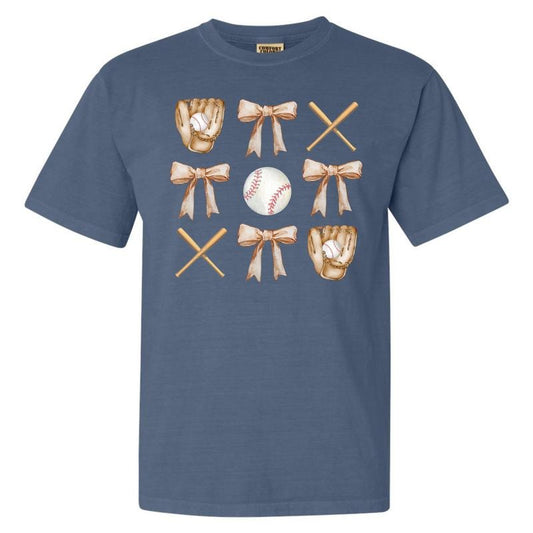 Baseball Collage Coquette Comfort Colors T-Shirt 'NLB'