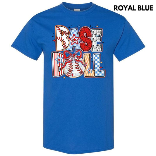 Baseball Crazy Pattern Gildan Short Sleeve T-Shirt 'NLB'