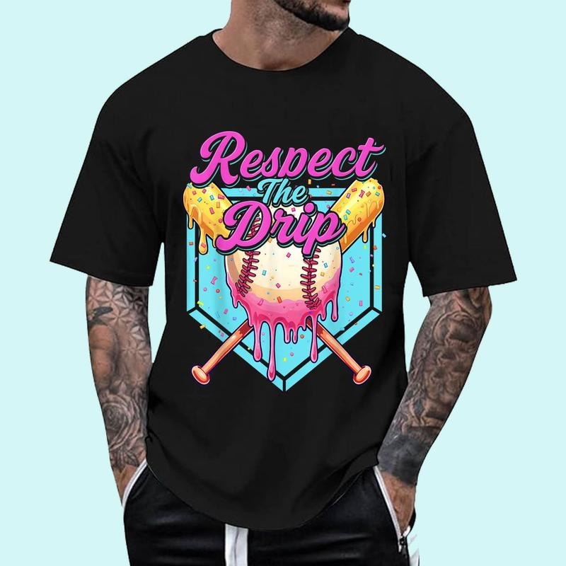 Baseball Drip Boys Home Plate Youth sports Respect The Drip Unisex T-Shirt, Cotton 100%, Top Trending Fashion Hoodie,...