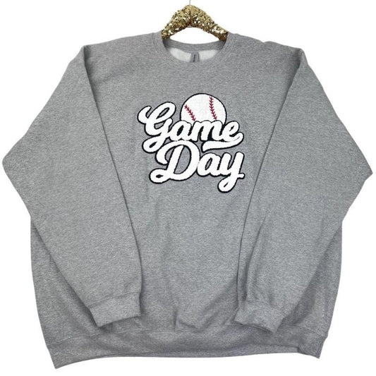 Baseball Game Day Patch Sweatshirt