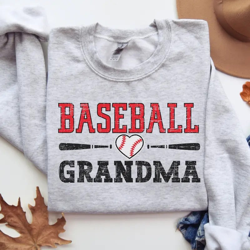 Baseball Grandma Sweatshirt, Ladies Baseball Sweater, Grandma Baseball Sweatshirt, Gift for Baseball Grandma, Grandma Baseball Gifts