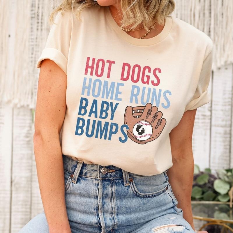Baseball Pregnancy Announcement Shirt, Game Day Baby Reveal Maternity T-Shirt, Funny Baseball Reveal Tee, Im Pregnant...
