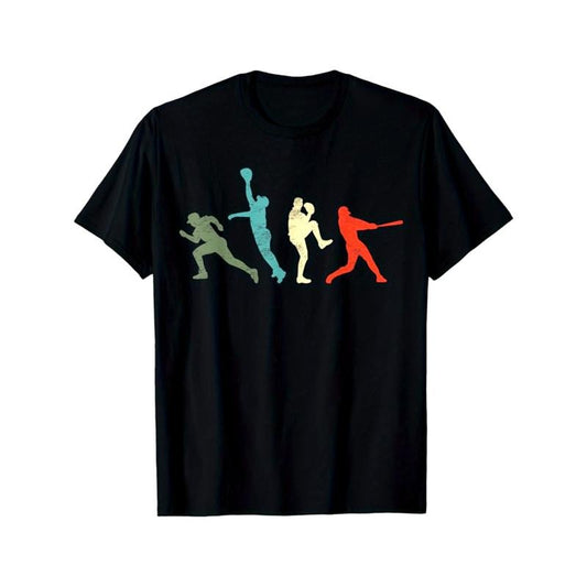 Baseball Printed, Men's Cotton Graphic T-shirt, Casual Short Sleeve Crew Neck Gamer T-shirt, Men's Tee For Outdoor made in usastyle{n002}5