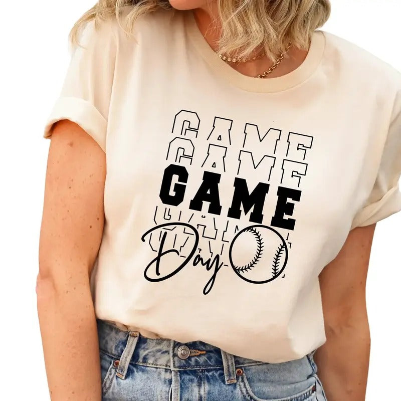 Baseball Shirt, Baseball Game Day Shirt For Women, Baseball Mom Shirt, Game Day Baseball Tee, Baseball T-Shirt, Gifts For...
