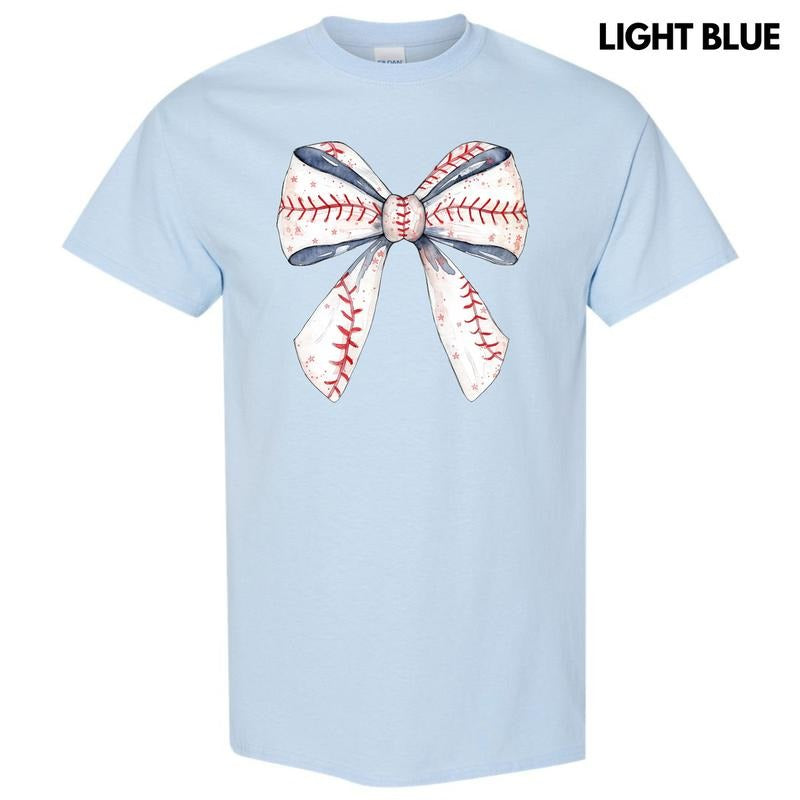 Baseball Sketched Bow Gildan Short Sleeve T-Shirt 'NLB'