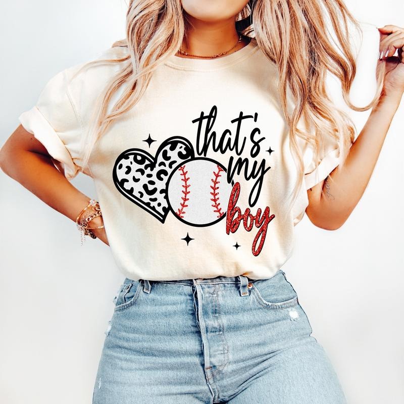 Baseball T-Shirt, Baseball Mom T-Shirt, Baseball Mama T-Shirt, Thats My Boy T-Shirt