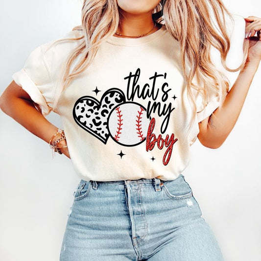 Baseball T-Shirt, Baseball Mom T-Shirt, Baseball Mama T-Shirt, Thats My Boy T-Shirt