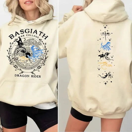 Basgiath War College 2 Sided Sweater, Fourth Wing Sweatshirt Rebecca Yoros, Dragon Rider Shirt, Violet Sorrengail, Bookish Hoodie Pullover Tee Tops