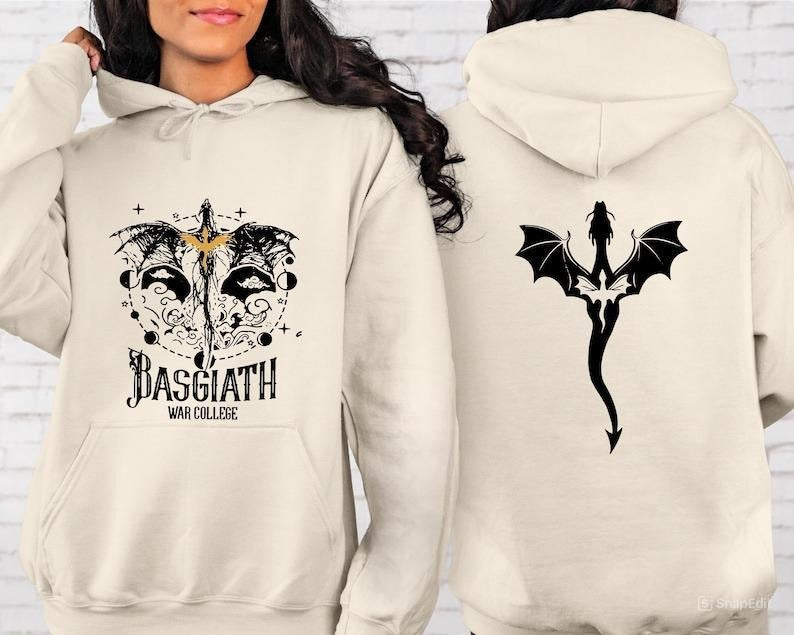 Basgiath War College Hoodie, Fourth Wing Sweatshirt, Dragon Rider, Violet Sorrengail, Riders Quadrant, Rebecca Yoros, For Men, For Women