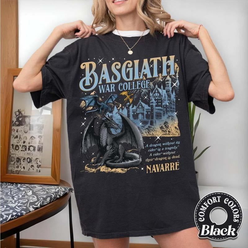 Basgiath War College Navarre Shirt, Dragon Rider Shirt, Fantasy Dragon Tee, Bookish Reading Shirt, Ya Fantasy Books, Perfect Fit