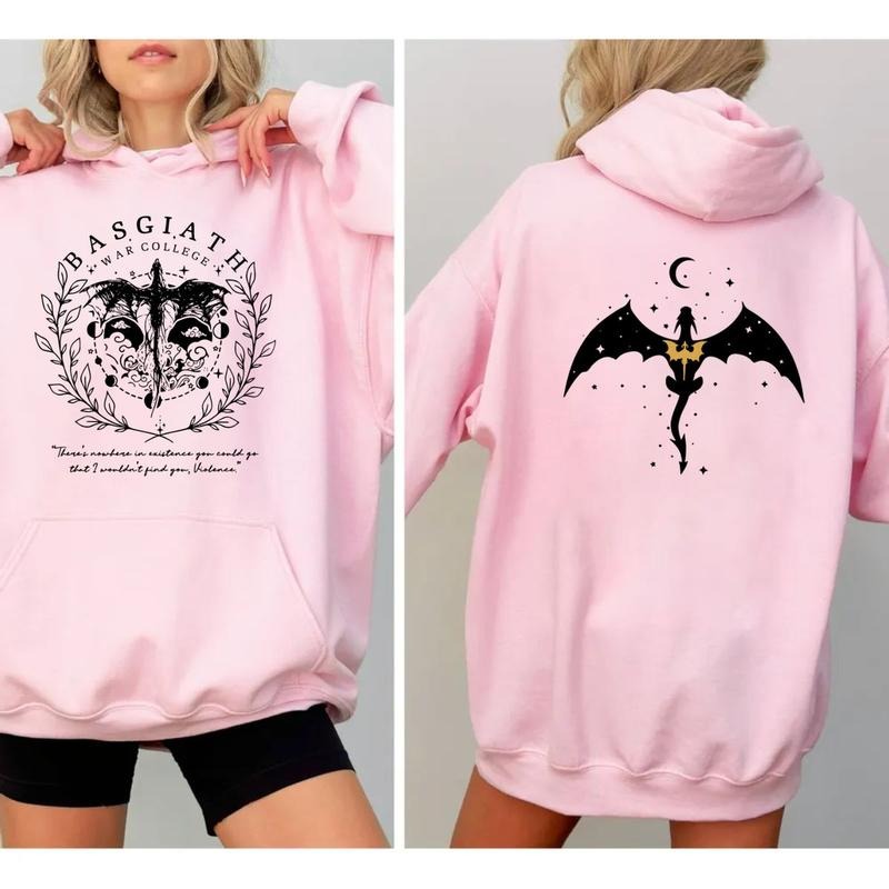 Basgiath War College Shirt, Fourth Wing Double Sided Sweatshirt Hoodie, War College Gift Daily Outfit,Casual Clothing, Unisex Sweater Pullover Tee