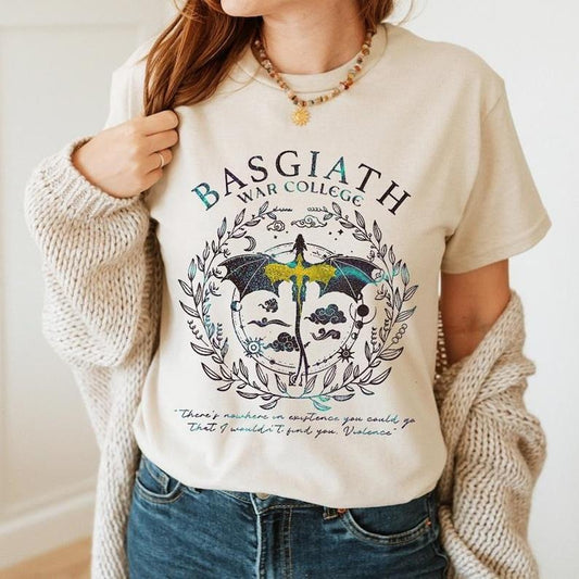 Basgiath War College Shirt, Fourth Wing Shirt, Fantasy Readers Gifts, Dragon Rider Shirt, Fantasy Bookish, The Empyrean Series Booktok Shirt