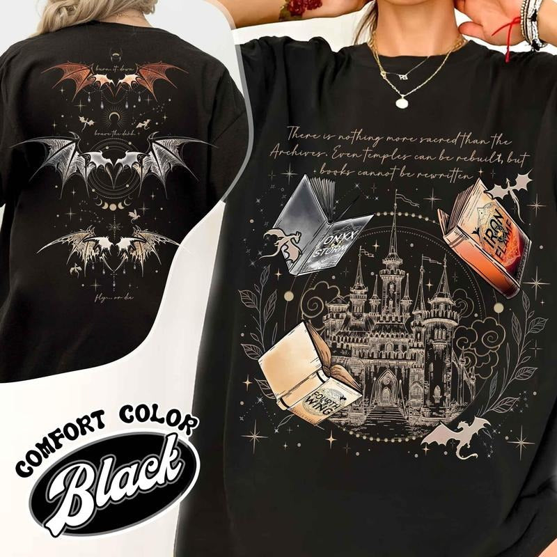 Basgiath War College Shirt,Dragon Rider Shirt,Basgiath War College 2-sided Shirt,Violet Sorrengail,Xaden Riorson,Fly or Die,Riders Quadrant