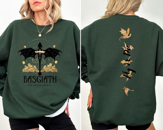 Basgiath War College Sweatshirt ,Dragon Rider, Fourth Wing Hoodie, Violet Sorrengail,Xaden Riorson, Fly or Die Sweatshirt