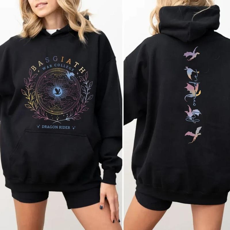 Basgiath War College Sweatshirt, Fourth Wing Shirts, The Empyrean Series, Violet Sorrengail Fantasy Book, Fourth Wing Unisex Sweater Pullover Tee
