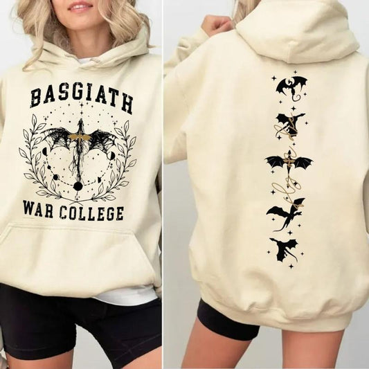 Basgiath War College Sweatshirt, Violet Sorrengail Shirt, Fourth Wing Hoodie, Dragon Rider Tshirt, Fantasy Book Lover, Unisex Sweater Pullover Tee