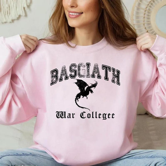 Basgiath War College T Shirt, Fourth Wing Shirt, Violet Sorrengail, Bookish Shirt, Xaden Riorson, Gifts For Readers, Dragon Rider Pullover Tee