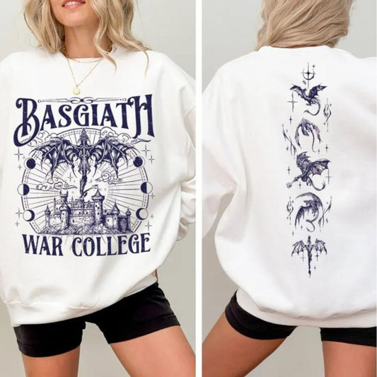 Basgiath War College Two Side Shirt, Dragon Riders Tshirt, Fly Or Die Tee, Riders Quadrant Sweater, Fourth Wing Shirt Bookish Bookworm Pullover Tee