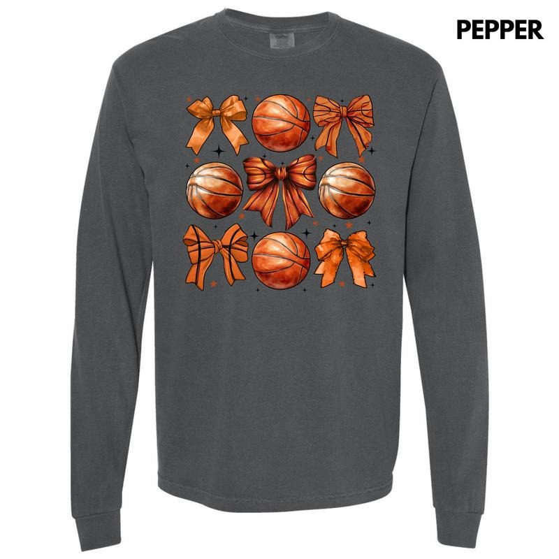 Basketball Coquette Collage Long Sleeve Comfort Colors T-Shirt 'NLB'