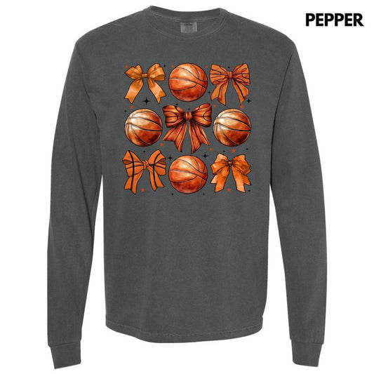 Basketball Coquette Collage Long Sleeve Comfort Colors T-Shirt 'NLB'