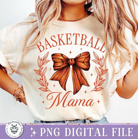 Basketball Mama T-Shirt, Coquette Basketball Bow T-Shirt, Basketball T-Shirt, Basketball Bow T-Shirt, Fall Coquette Bow Shirt, Basketball Mom Instant