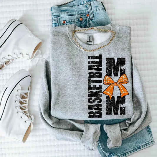 Basketball Mom Bow DTF Transfers - THIS IS NOT A SHIRT