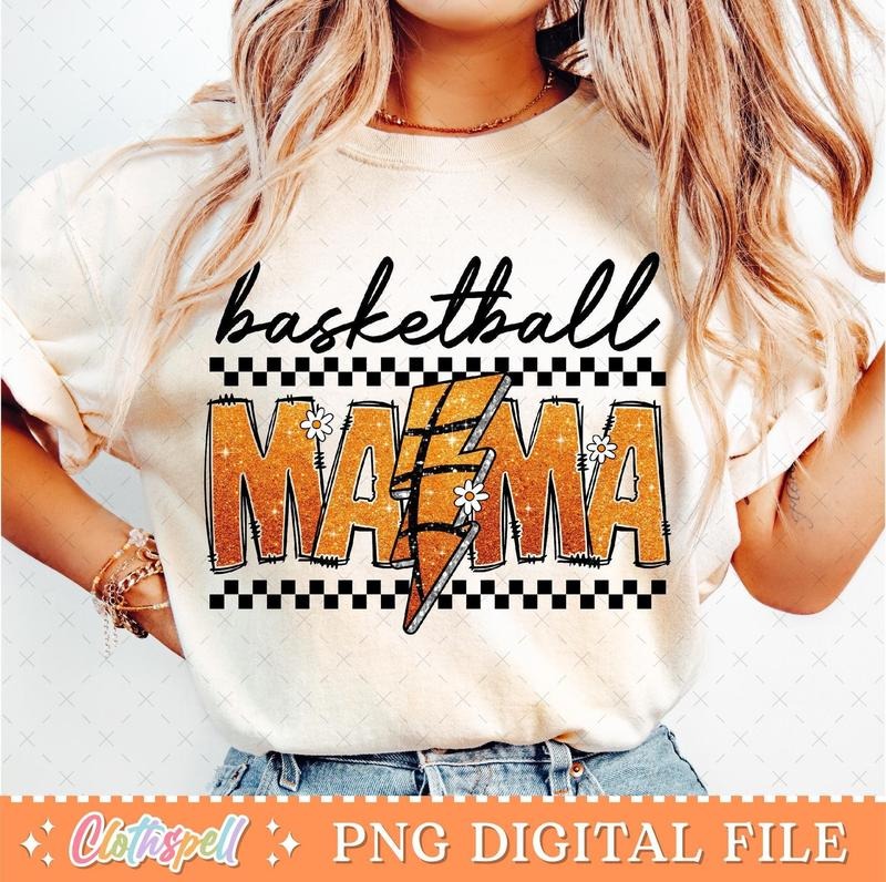 Basketball Mom T-Shirt, Basketball Game Day T-Shirt, Basketball Mama Shirt, Gift For Mom, Mother's Day Gifts