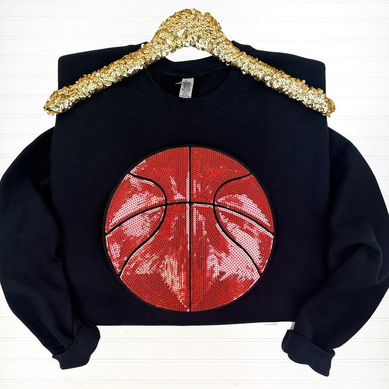 Basketball Sequin Patch Sweatshirt