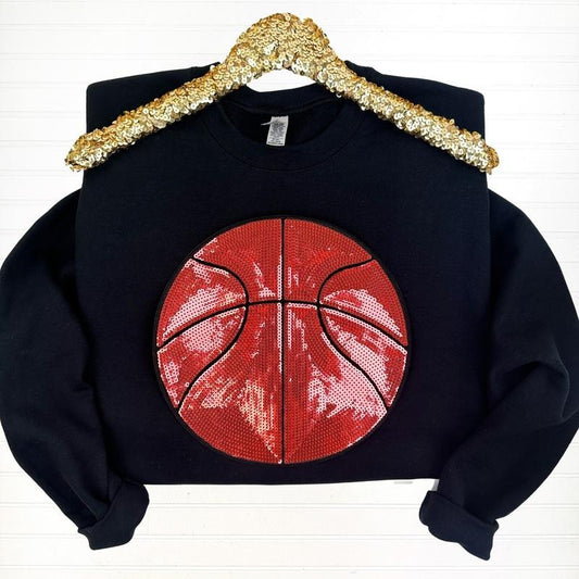 Basketball Sequin Patch Sweatshirt