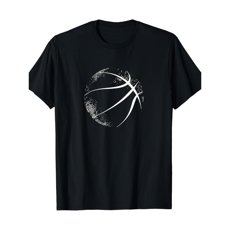 Basketball silhouette, Basketball T-shirt, men's T-shirt,  made in usa