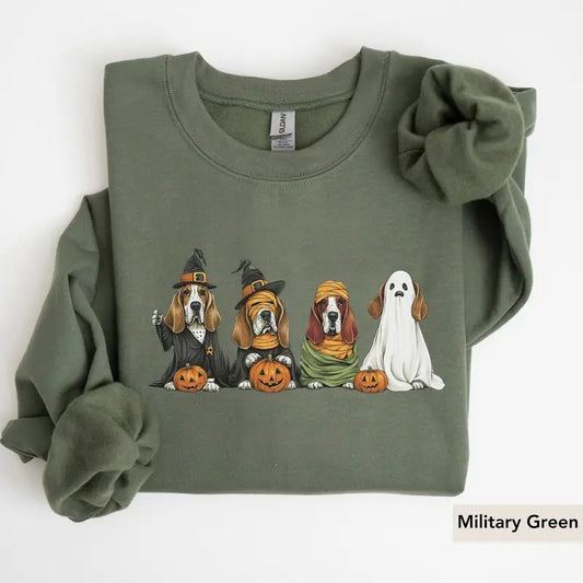 Basset Hound Halloween SWeatshirt, Dog lover Shirt